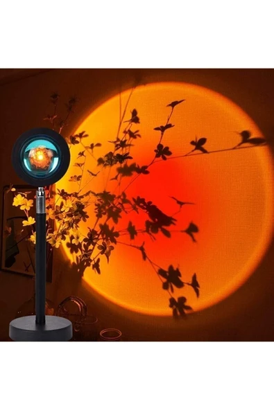 ASFAL Havalı, Romantik Ortam Işığı Günbatımı 180 Derece Dönen Gece Lambası Işığı Sunset Red Tripod ürün görseli 1