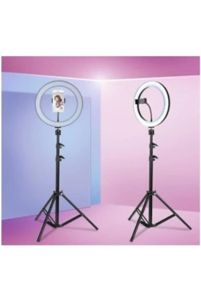 SAYWİN Kuaför Makyaj Çekimleri Ring Light Sürekli 10 inç Işık 2m ürün görseli 1