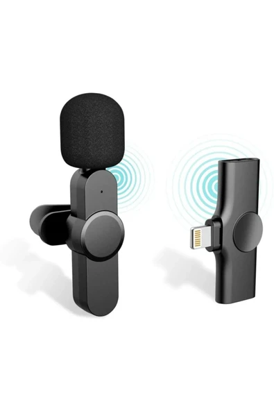ASFAL Iphone Uyumlu Kablosuz Yaka Mikrofonu, Taşınabilir, Wireless Ios, Lighting Uyumlu Yaka Mikrofonu ürün görseli 1