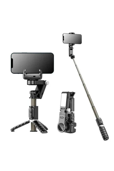 ASFAL Bluetooth Kumandalı Işıklı Gimbal, Taşınabilir 360° Dönebilen Tripod Işıklı Selfie Işığı ürün görseli 1