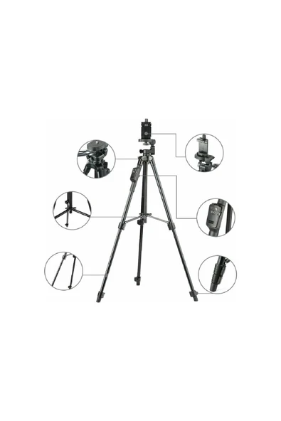 NEEPHO Bluetooth Uzaktan Kumandalı 125 Cm Yunteng 5208 Tripod Taşıma Çantalı Telefon Ve Kamera Uyumlu ürün görseli 1