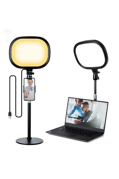 ASFAL 1455 Lux, Telefon Tutuculu Tripod, Masaüstü Açısı Ayarlanabilir Metal, Canlı Yayın ve Stüdyo Işığı ürün görseli 1