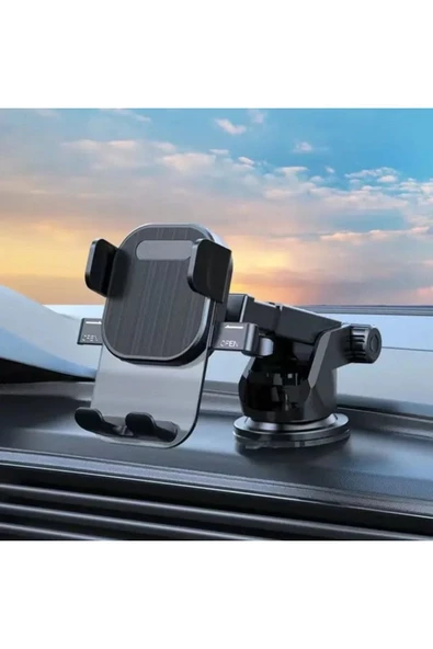 ASFAL Fiber Karbon 360° Dönebilen Kaliteli Vakumlu Teleskopik Araç Telefon Tutucu Navigasyon Araç Tutacağı ürün görseli 1