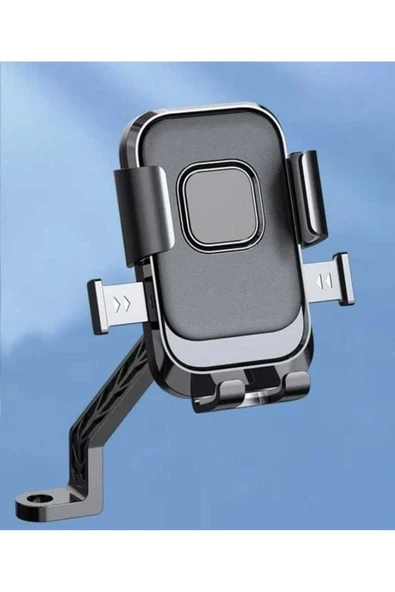 ASFAL Otomatik Tuşlu Ayna Bağlantılı Scooter Ve Motosiklet Telefon Tutucu ürün görseli 1