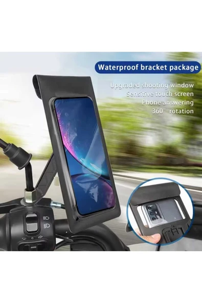 ASFAL Su geçirmez Motosiklet Telefon Tutucu, Taşınır, 360° Dönen, TAK-ÇIKAR Motosiklet Telefon Tutacağı ürün görseli 1