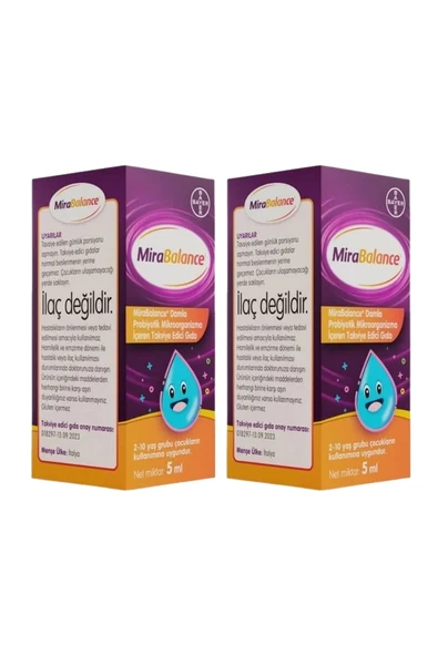 Mirabalance Probiyotik Damla 5 ml x 2 Adet - Resim 2