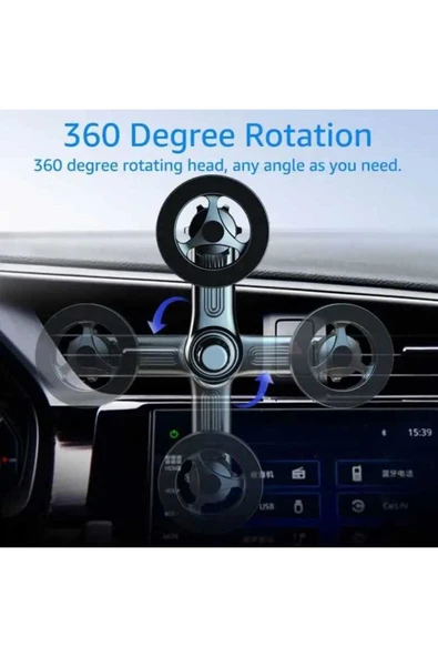 ASFAL Güçlü Mıknatıslı Araba Izgara Uyumlu Mıknatıslı Telefon Tutacağı 360° Dönen Yatay ve Dikey Kullanım ürün görseli 1