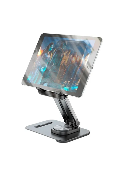 ASFAL 360° Dönebilen Katlanabilir Uzayan Masaüstü Telefon Ve Tablet Standı Telefon Ve Tablet Tutucu ürün görseli 1