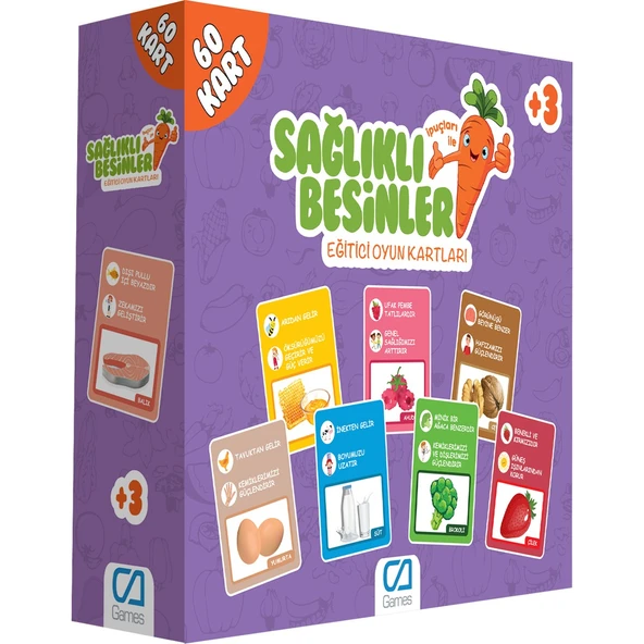 Ca Games Eğitici Oyun Kartı Sağlıklı Besinler CA.5106 1913 ürün görseli 1