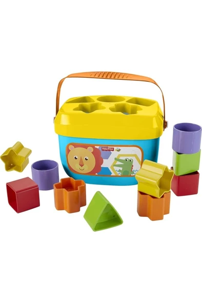 FISHER PRICE Fisher-Price Renkli Bloklar - Kova ve 10 Adet Blok Yerleştirme Oyunu FFC84 ürün görseli 1
