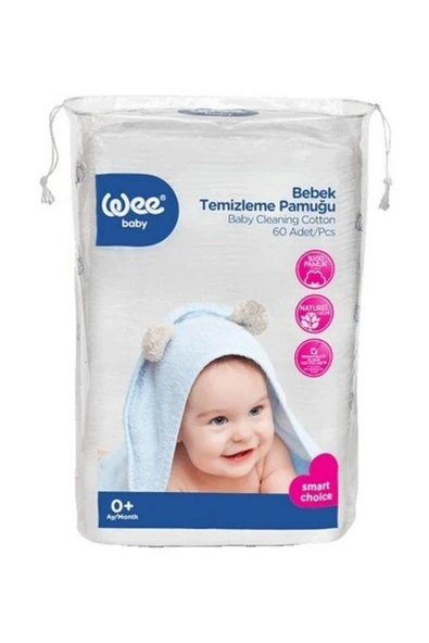 Wee Baby Wee Bebek Temizleme Pamuğu 60'lı ürün görseli 1