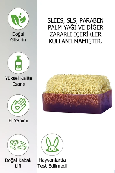 Hürrem Sultan Doğal Kabak Lifli Lavanta Sabunu 130 Gr ürün görseli 1
