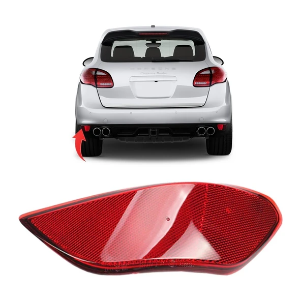 Porsche Cayenne Uyumlu 2011-2014 Arka Tampon Reflektörü Sol 95863110500 ürün görseli 1