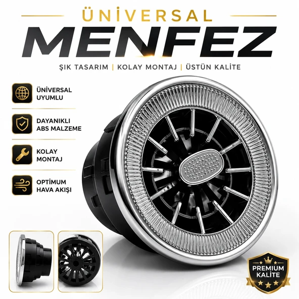 Vip Premium Model Klima Menfezi Izgarası ÇAPI 9-10CM (1 ADET) ürün görseli 1