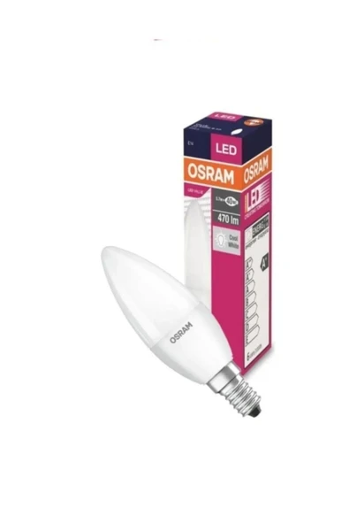 Osram Led 4.9W 6500K 470lm E14Duy Beyaz Işık Ampul ürün görseli 1