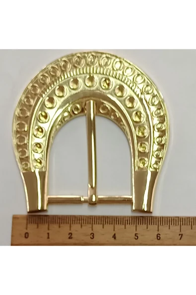 Gold Efekti Verilmiş Metal Kadın Kemeri Tokası ürün görseli 1