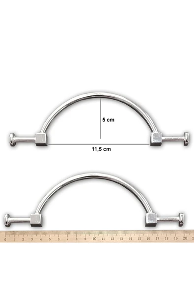 Metal (Zamak), Nikel Kaplama Çanta Sapı Çiftinin Fiyatıdır ürün görseli 1