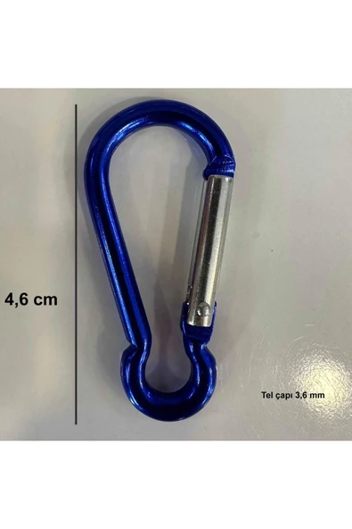 15 Adet Alüminyum Tel Dağcı Kancası Dış Boyut 4,6 Cm Tel Çapı 3,6 mm ürün görseli 1