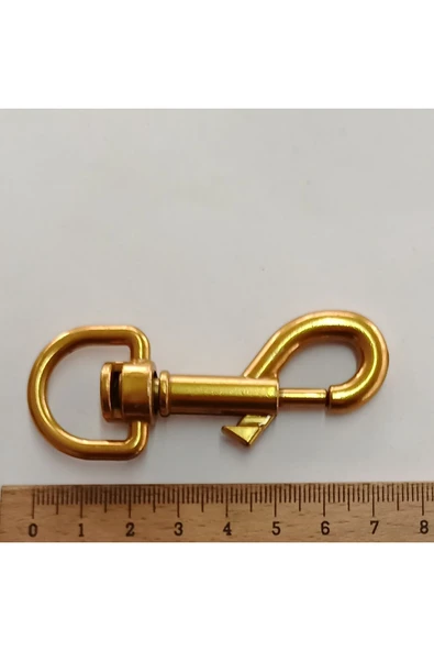 2 Adet Tasma Kancası, Fırdöndülü Kancalı, Dağcı Kancası Gold renk ürün görseli 1