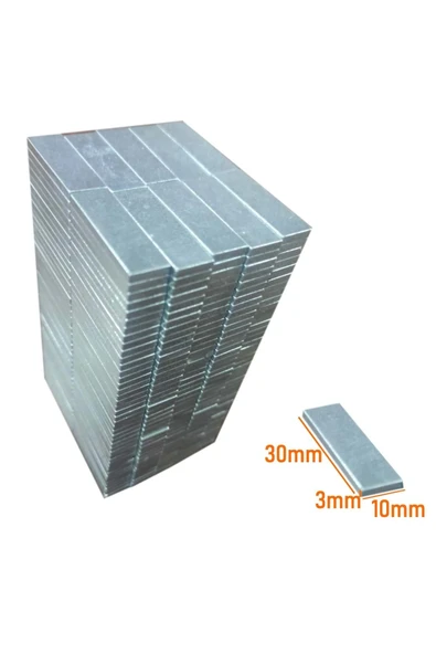 Neodyum Mıknatıs 30x10x3 mm Nikel 20 Adet Fiyatıdır ürün görseli 1