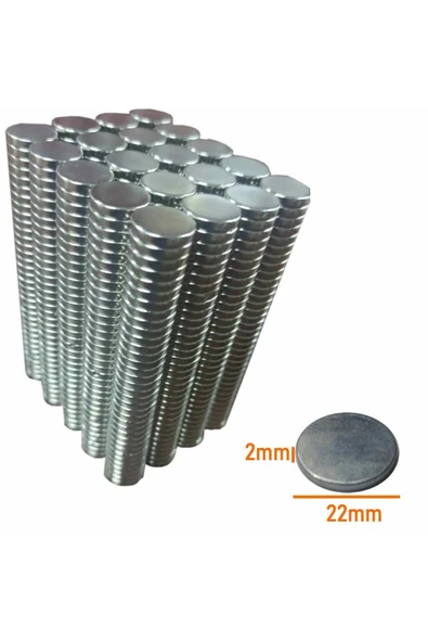 Neodyum Mıknatıs 22 x 2 mm Nikel 40 Adedin Fiyatıdır ürün görseli 1