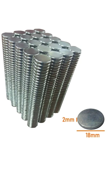 Neodyum Mıknatıs 18 x 2 mm Nikel Minimum Minimum Satış Metrajı 40 Metre ürün görseli 1
