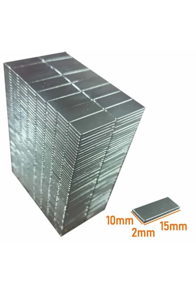 Neodyum Mıknatıs 15x10x2 Mm Nikel 50 Adet Fiyatıdır ürün görseli 1