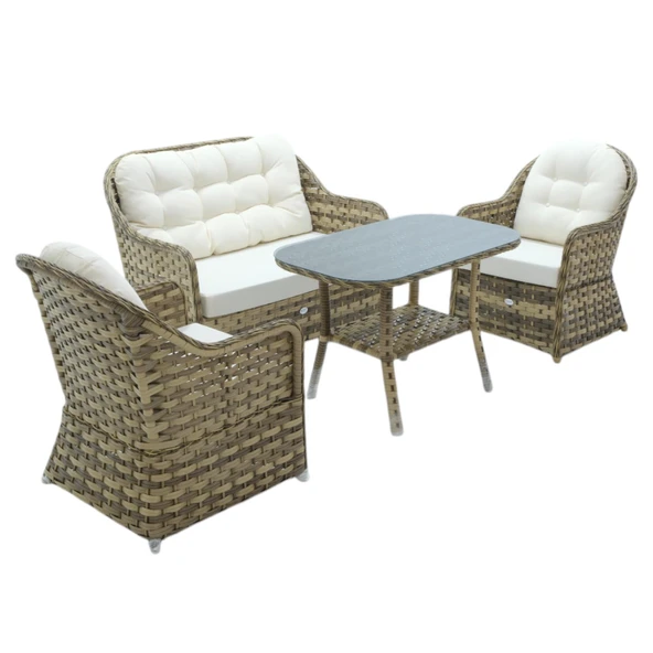 Radiance | Rehome Rattan Bahçe Oturma Grubu | 2+1+1+ Sehpa ürün görseli 1