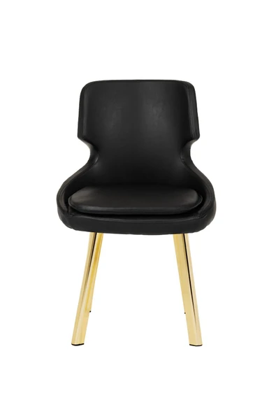 MARKAELZ GOLD METAL AYAKLI SALON/MUTFAK SANDALYESİ SELEKULAK (DERİ) ürün görseli 1