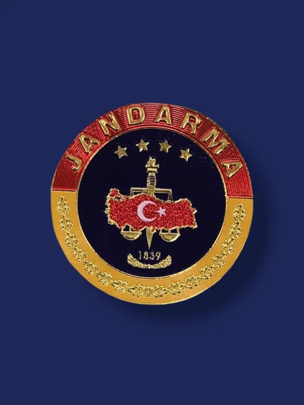 JANDARMA ASAYİŞ KOL AMBLEMİ TPU PLASTİK CIRTLI 7CM ürün görseli 1