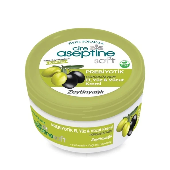 Cire Aseptine Soft Zeytinyağlı Nemlendirici Pürüzsüzleştirici Prebiyotikli Krem 100 ml + 30 ml ürün görseli 1