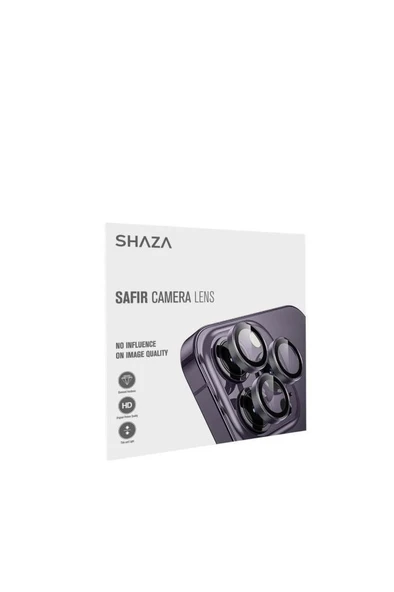 shaza Iphone 15 Pro / 15 Pro Max Ile Uyumlu Darbeye Dayanıklı Mekanizmalı Safir Kamera Lens Koruyucu ürün görseli 1
