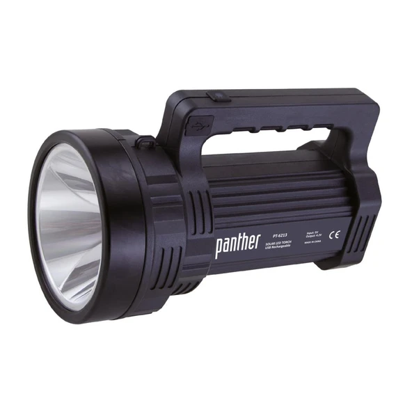 PANTHER PT-6213 USB ŞARJLI SOLAR EL FENERİ ürün görseli 1
