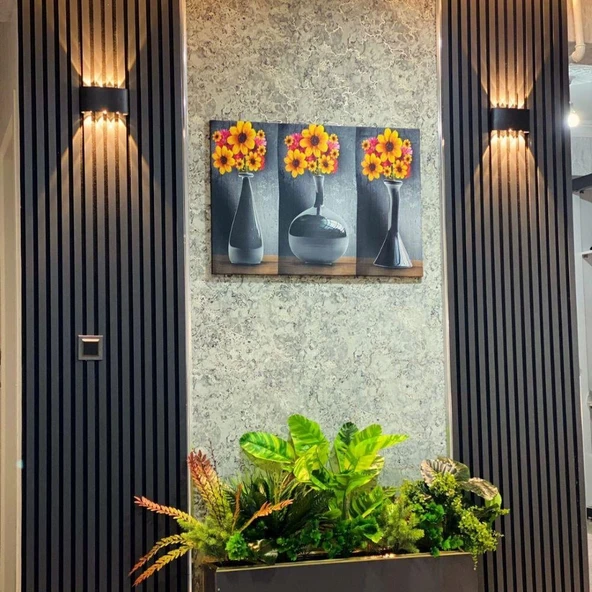 AKUSTİK DUVAR PANELİ 60x260 CM ANTRASİT - Resim 5