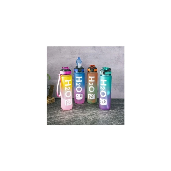 Tohana Matara Plastik Motivasyon 1Lt Fit Çift Renk Boyalı Ölçü Baskılı H2O75570 0258 ürün görseli 1