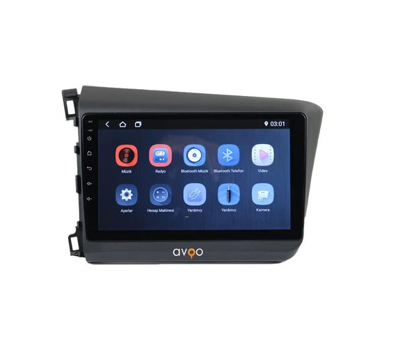Smart Dragon Honda Civic 2012-2015 9 inç 8-64 GB Android Carplay Multimedya - Resim 2