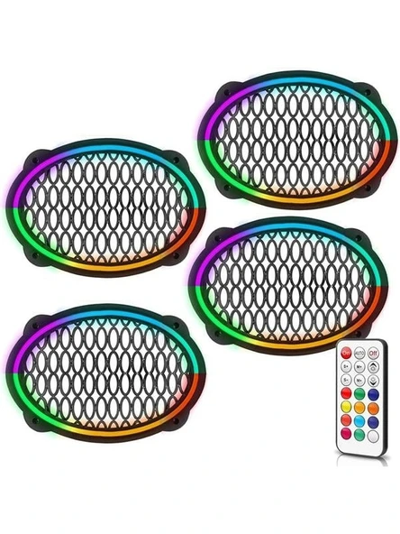 Midrange Kapağı Neon Pixel Ledli Animasyonlu Kumandalı Oval 4 Adet ürün görseli 1