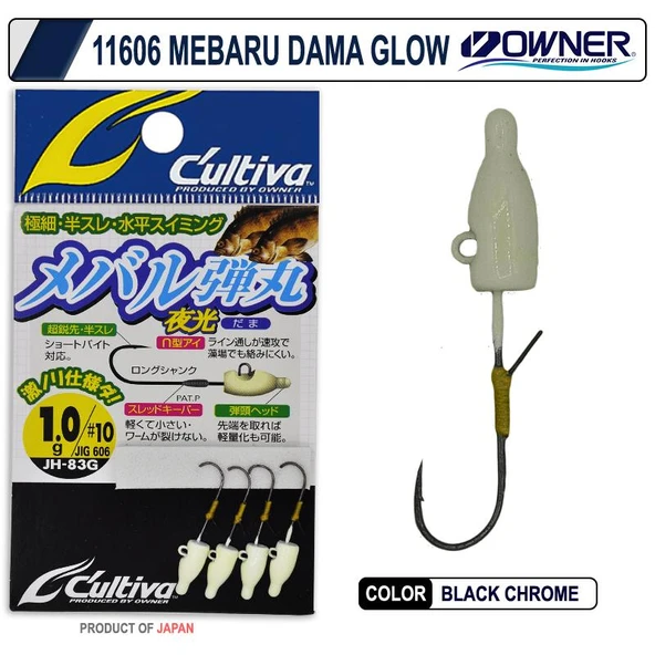 Owner Cultiva 11606 Mebaru Dama Glow Lrf Jighead ürün görseli 1