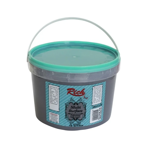 Rich Multi Surface Akrilik 2500cc (3,5kg) - 2240 Is Siyah ürün görseli 1