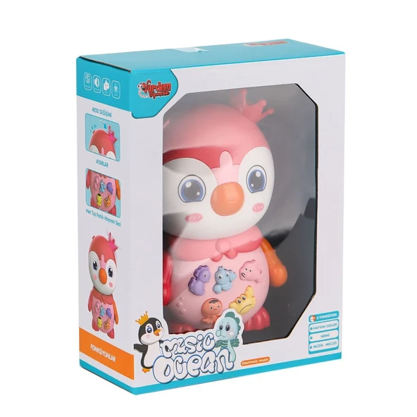 Işıklı ve Müzikli Penguen Hayvan sesleri  Ninni  Melodi ürün görseli 1