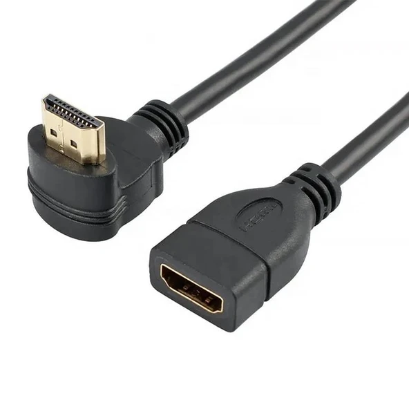 PrimeX PX-4667 Hdmi Dişi Erkek Uzatma, 1 Metre 90 Derece HDMI Uzatma Kablosu HDMI Uzatma, L Tip HDMI Uzatma, 1 Metre HDMI uzatma ürün görseli 1