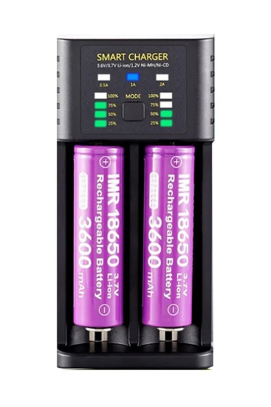Greentech Akıllı Pil Şarj Cihazı Lityum İyon + Ni Mh + Ni Cd Piller / GT-BC06 ürün görseli 1