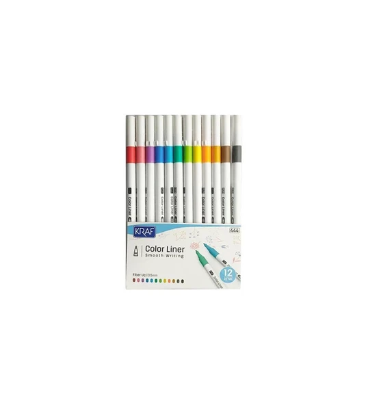 KRAF COLOR LINER KALEM 0.5 MM 444 12 LI ürün görseli 1