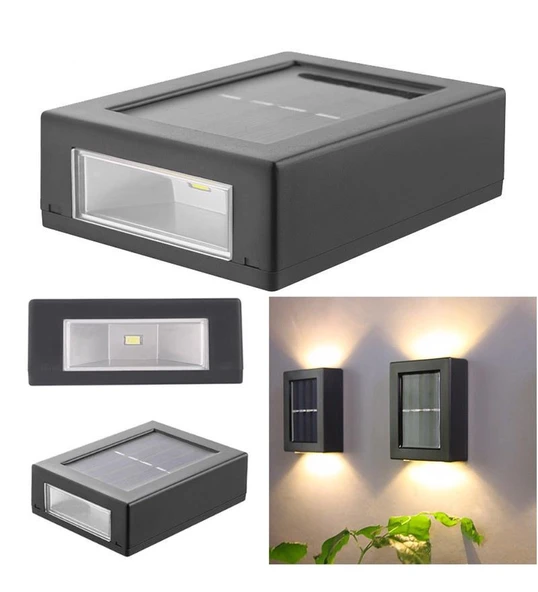 6 Watt Solar Çift Yönlü Duvar Apliği ( Günışığı ) ürün görseli 1