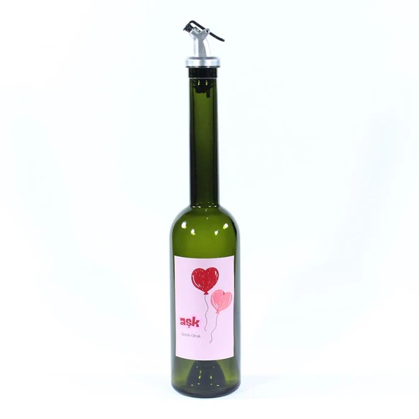 Sevgililer Günü Konseptli Sosluk Siyah 500 ml (Akıtıcılı) Kalp Balonlar ürün görseli 1