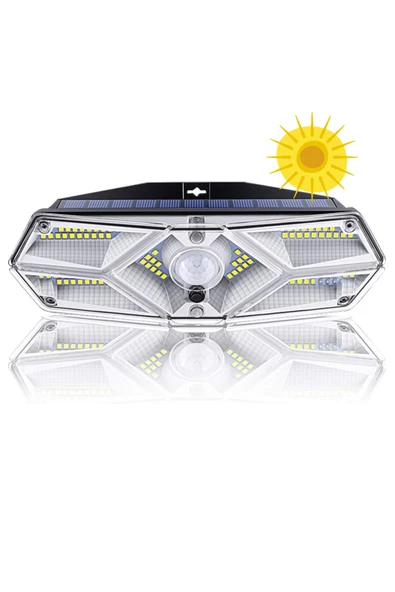 Greentech Güneş Enerjili Hareket Sensörlü, 6 Taraflı 104 Led Aydınlatma / GT-SL13 ürün görseli 1