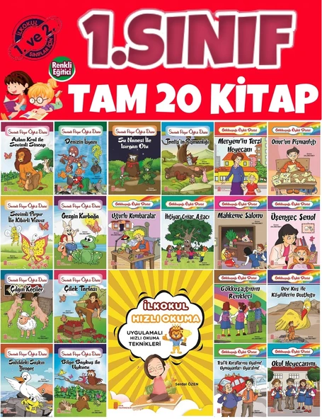 1. Sınıflar İçin Tavsiyeli Kolay Okuma Hikaye Kitapları Seti (Hızlı Okuma Kitabı Hediyeli) ürün görseli 1