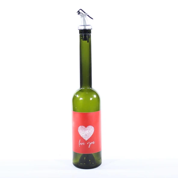 Sevgililer Günü Konseptli Sosluk Siyah 500 ml (Akıtıcılı) Love You ürün görseli 1