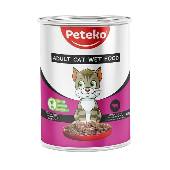 Peteko Chunk in Jelly Biftekli Kedi Konserve 400Gr ürün görseli 1