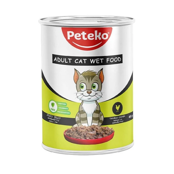 Peteko Chunk in Jelly Tavuklu Kedi Konserve 400Gr ürün görseli 1